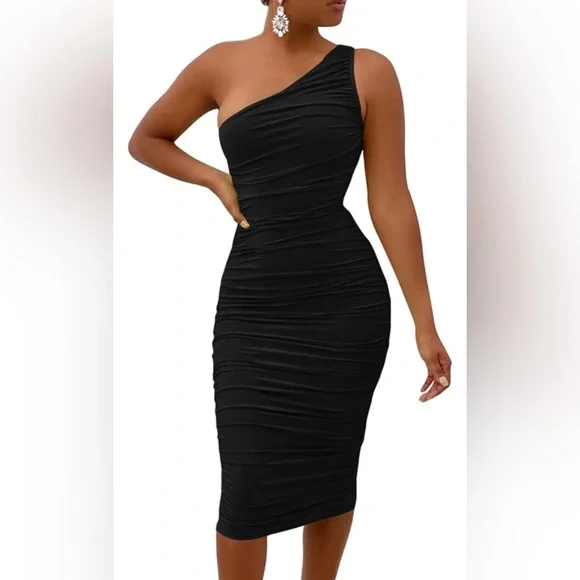 black ruched dress amazon Amazon | Dresses | Black Ruched Bodycon Amazon Dress